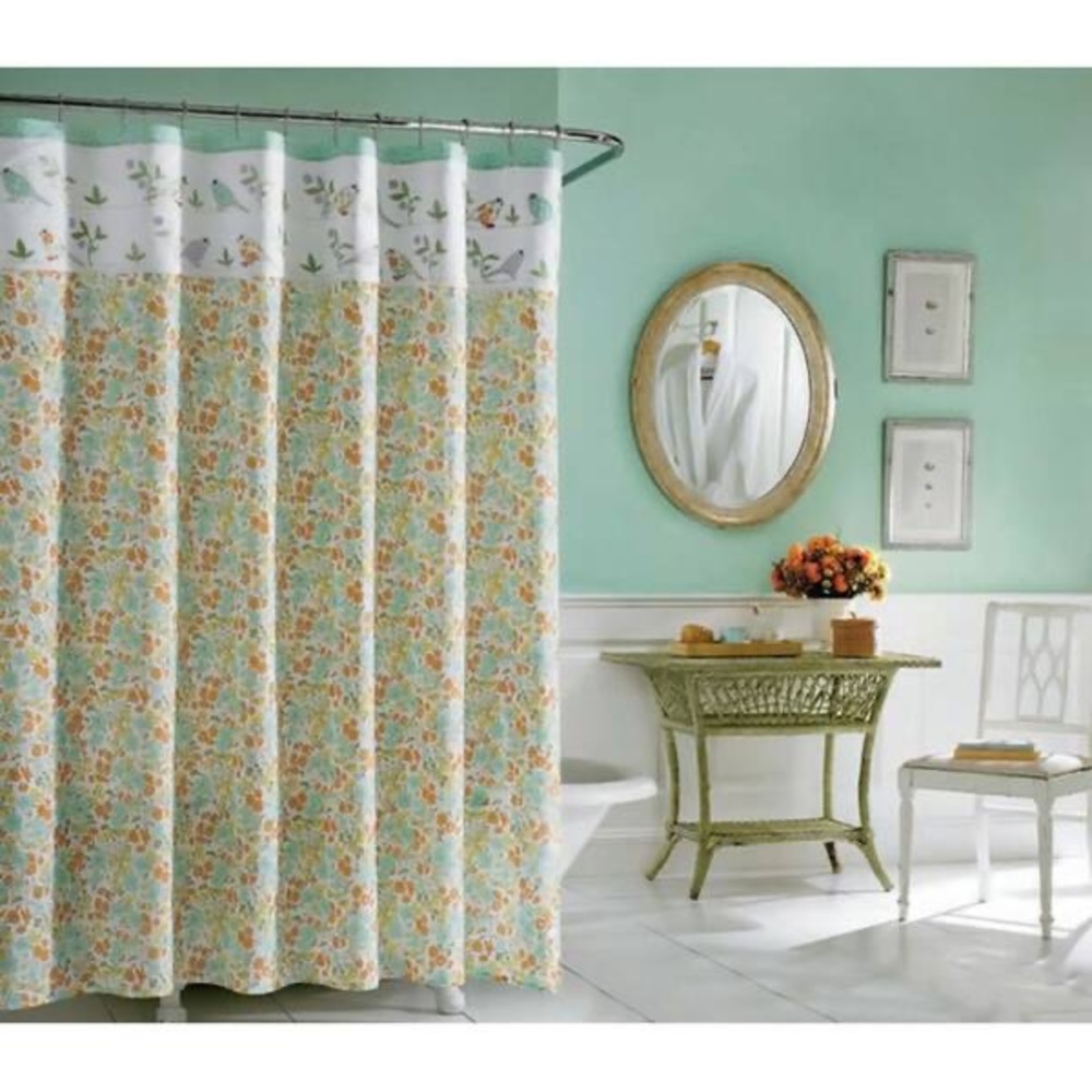 LAURA ASHLEY birds and branches shower curtain